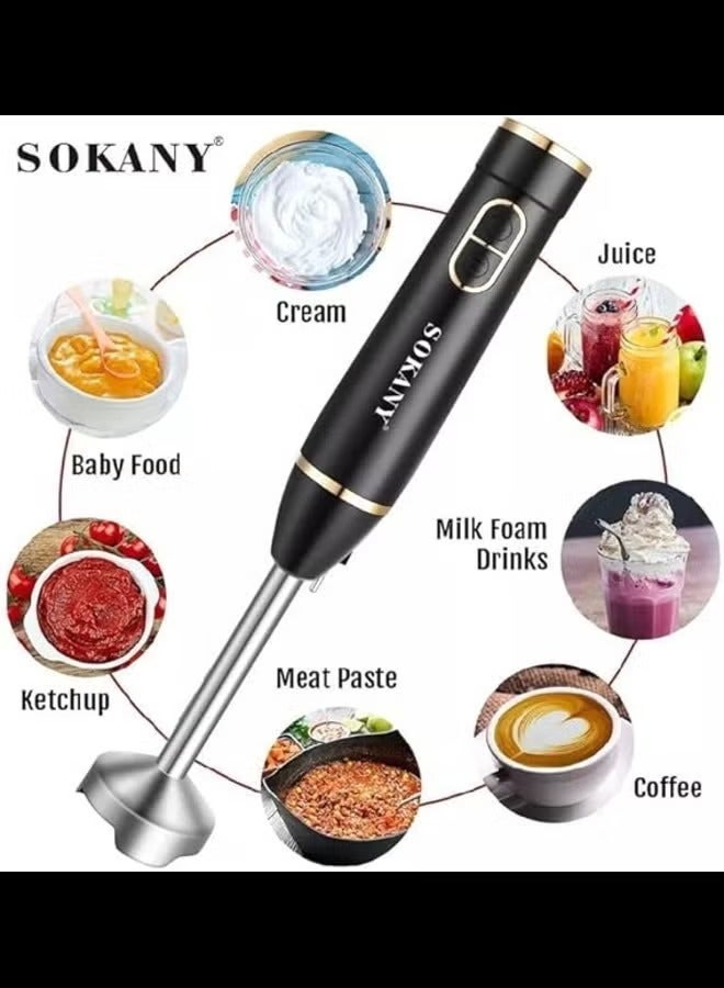 SOKANY High Speed Hand Blender Stainless Steel Blades Immersion Blender Kitchen Assistant For Baby Food 1805 - Image 2