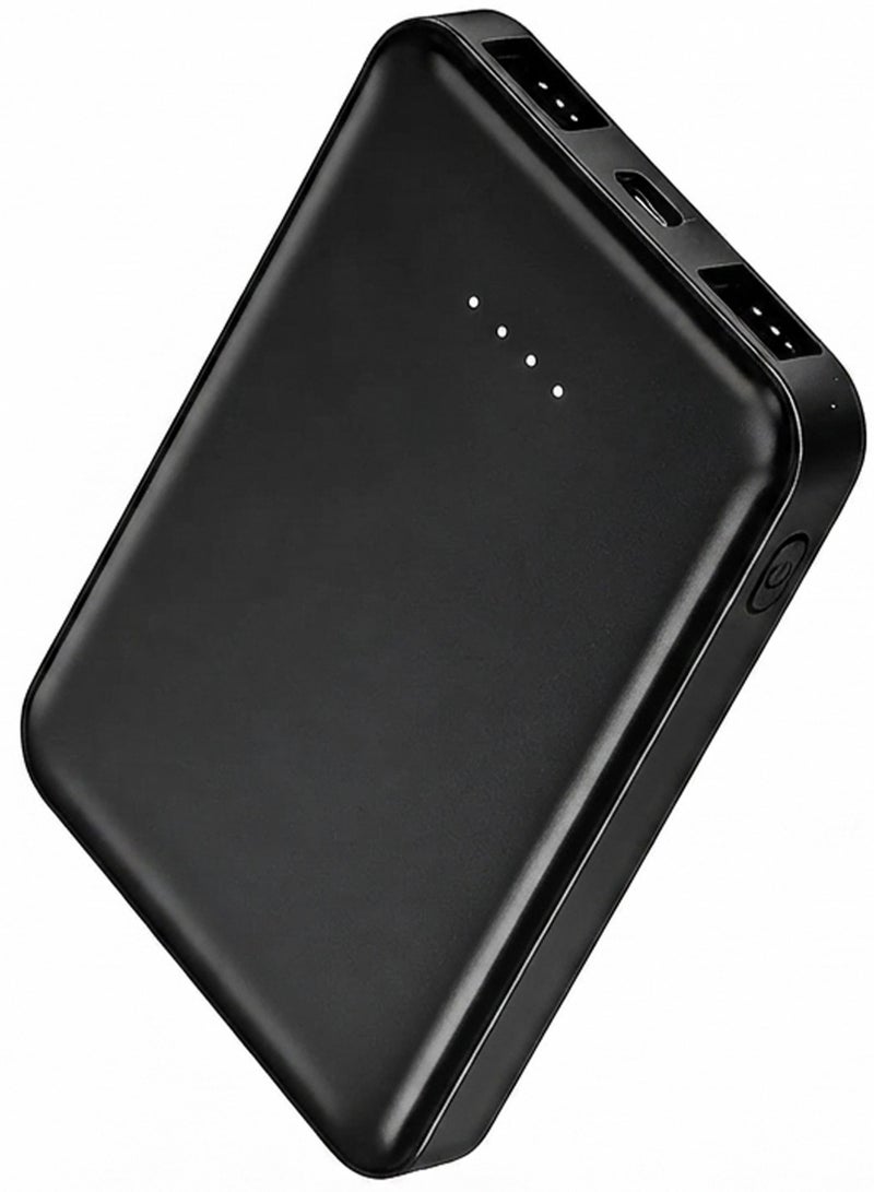 EVO V28 5000mAh Portable Power Bank with USB-C Power Delivery, Dual USB Output, Fast Charging External Battery Pack, Compact Travel Charger with LED Battery Indicator, Micro Input for Smartphones, Tablets and USB Devices - Image 1