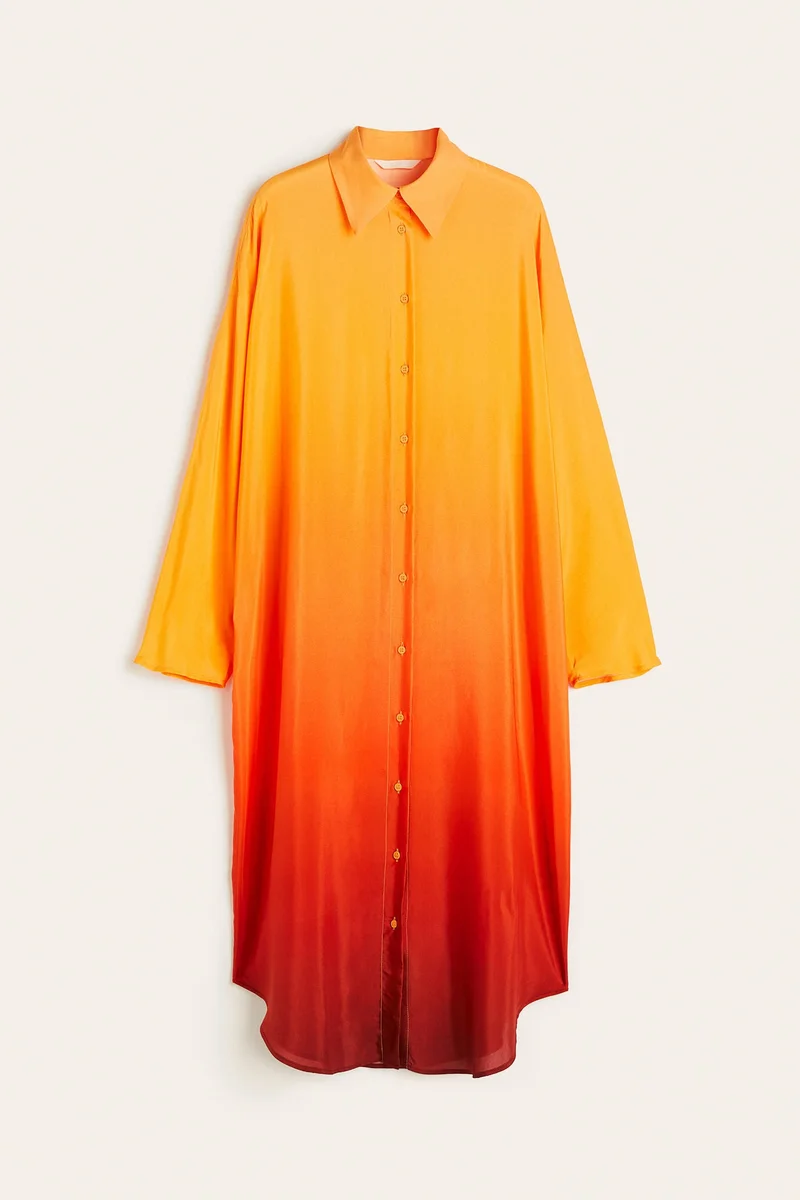 H&M Color Block Shirt Dress
