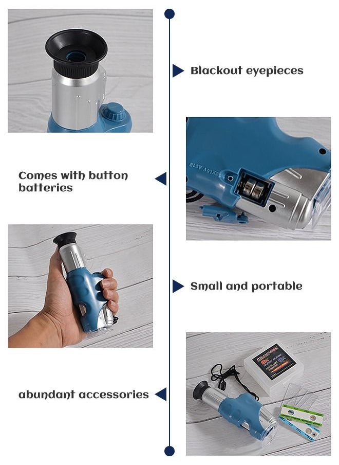 GROIC GROIC Handheld 20x-60x LED Lighted Zoom Portable Microscope Magnifier for Kids  - Image 5