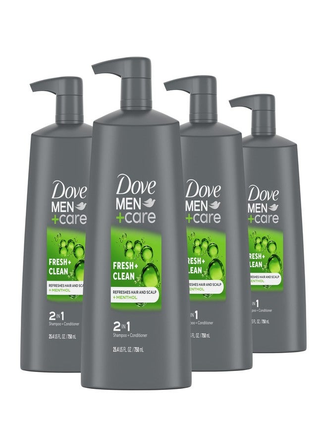 Dove Men+Care DOVE MEN + CARE 2-in-1 Shampoo and Conditioner Fresh and Clean 4 Count Nourishes and Invigorates Helps Strengthen Hair 25.4 oz - Image 1