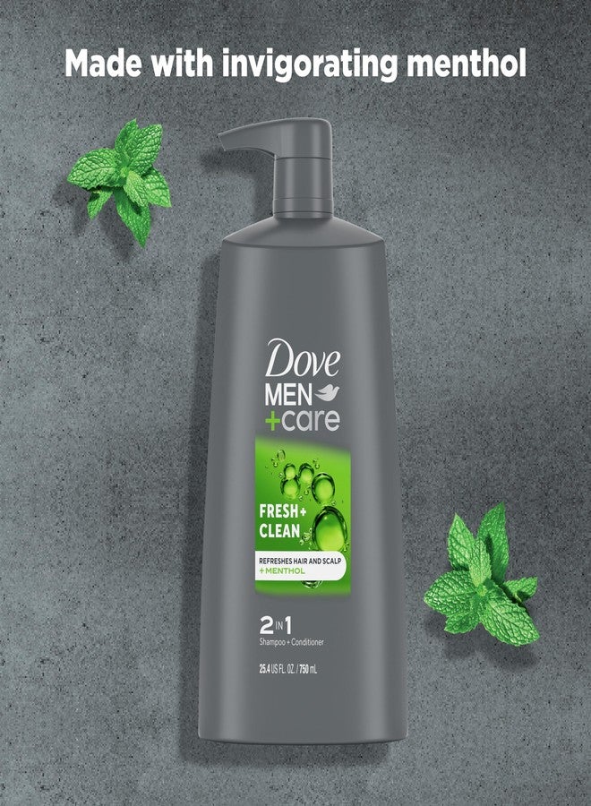 Dove Men+Care DOVE MEN + CARE 2-in-1 Shampoo and Conditioner Fresh and Clean 4 Count Nourishes and Invigorates Helps Strengthen Hair 25.4 oz - Image 3