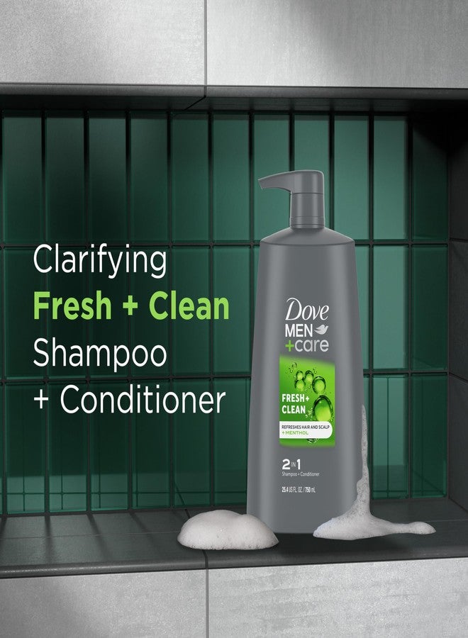 Dove Men+Care DOVE MEN + CARE 2-in-1 Shampoo and Conditioner Fresh and Clean 4 Count Nourishes and Invigorates Helps Strengthen Hair 25.4 oz - Image 4
