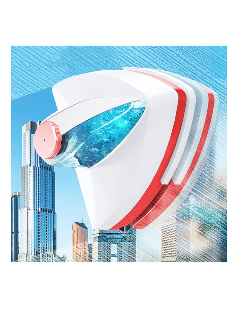 SYOSI Magnetic Window Cleaner, Double Sided Magnet Window Cleaner Tool, Water-filled Magnetic Window Brush, Magnetic Window Cleaner Double Sided Glass Wiper, for Single Layer Glass Thickness 0.3''-0.6'' - Image 1