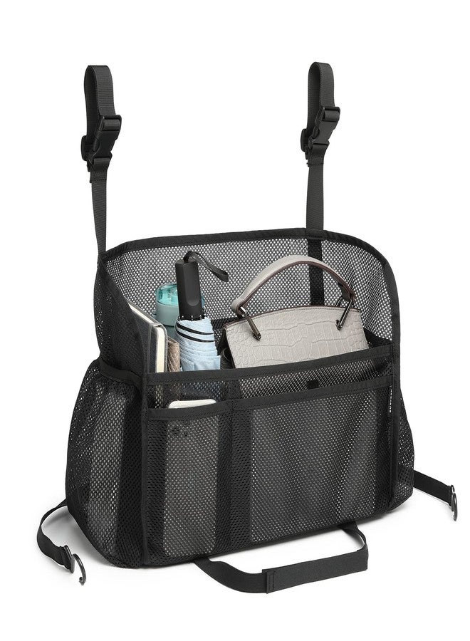 SUOVOCK Car net Pocket Handbag Holder, car Purse Holder, Car net Pocket, can be Used to Store Items, Protective Barrier for Children and Pets in The Back seat of car, Helps to Drive Safely (Black) - Image 1