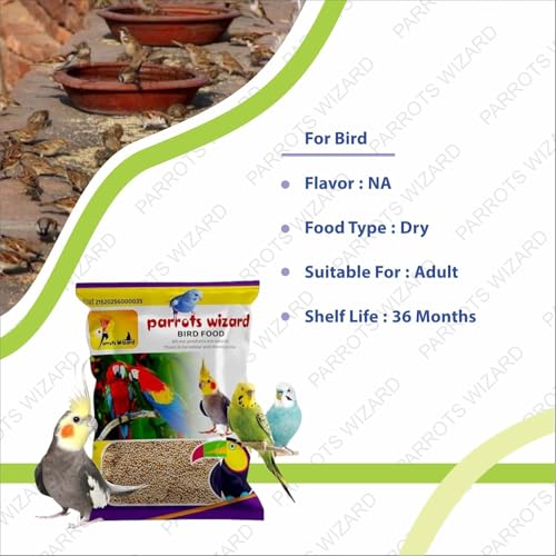 Parrots Wizard All Life Stages Dry Bird Food Small Size Kangni Seed Bird Food 950 Grams Pack of 4 - Image 5