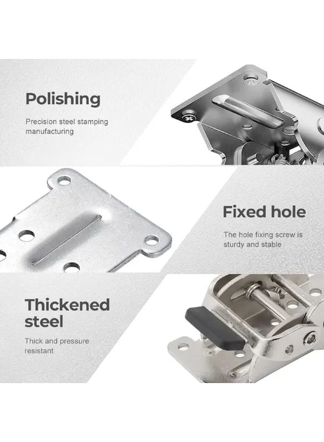 Stainless Steel Folding Stand 4 Pieces With Screw Pack Three Adjustment Levels 0 90 180 Degrees - Image 3