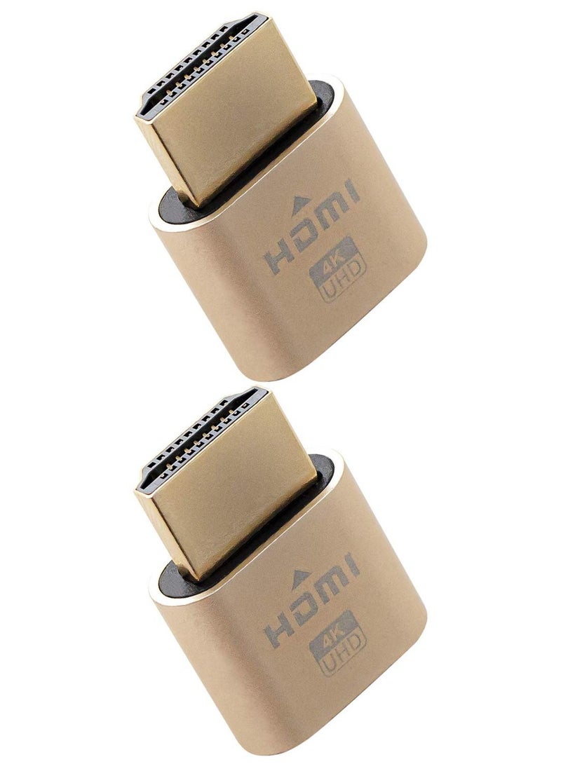 BUYMINERS.CA 4K Hdmi Dummy Plug - High Resolution Virtual Monitor Display Emulator, New Generation Headless Display Adapter Supports Up To 3840X2160@60Hz, 1080@120Hz Dvi Edid Emulator (2 Pack) - Image 1