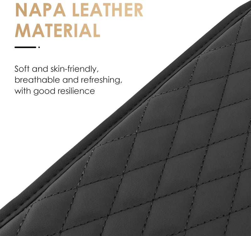 AMZAUTO Car Center Console Cover, Leather Car Arm Rest Cover with 2 Storage Bags, Universal Auto Armrest Cushion Pad, Automobile Interior Accessories Protector for Most Vehicles, SUVs, Trucks (Black) - Image 4