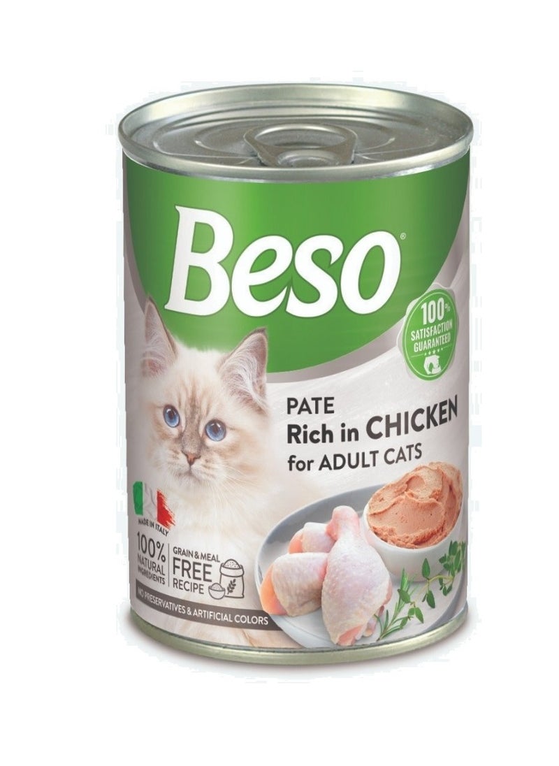Beso Biso Pate Adult Cat Food with Chicken 400g  - Image 1