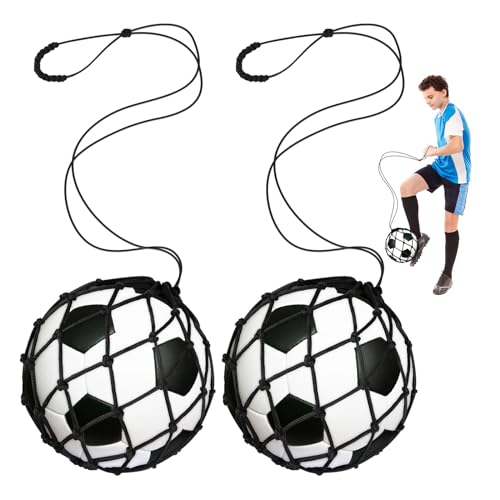 Rolitwils Soccer Kick Trainer 2 Psc with Return Net Football Training Equipment for Boys Girls Practice Gear Compatible with Size 3 4 5 Balls - Image 1