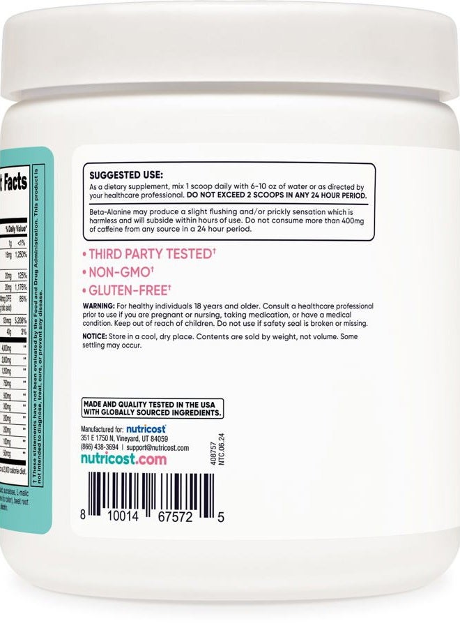 Nutricost Pre-Workout Powder for Women, Peach Mango, 30 Servings - Image 4