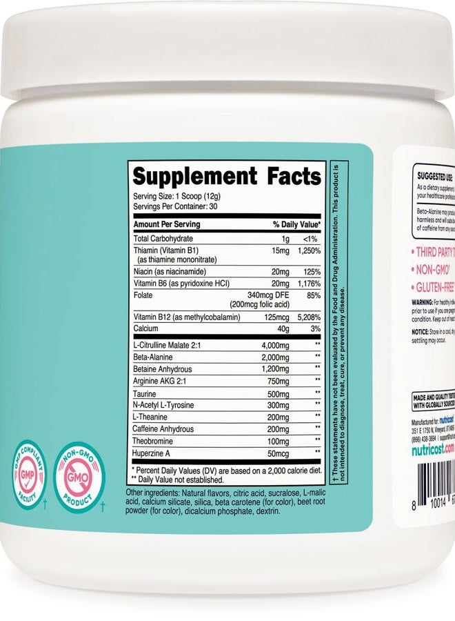 Nutricost Pre-Workout Powder for Women, Peach Mango, 30 Servings - Image 5