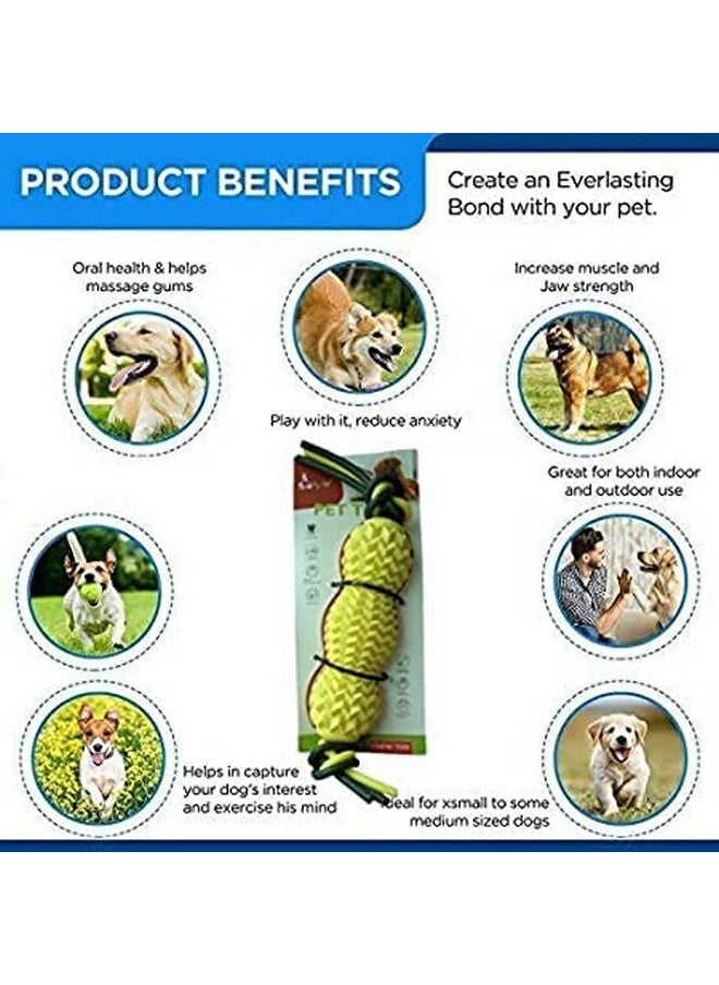 Dental Squeaky Spike Dotted Grind Bite Chewable Stick Toy For All Breeds Dogs & Puppies (Color As Per Availability)
