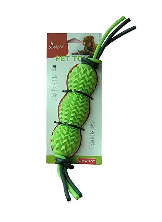 Dental Squeaky Spike Dotted Grind Bite Chewable Stick Toy For All Breeds Dogs & Puppies (Color As Per Availability)