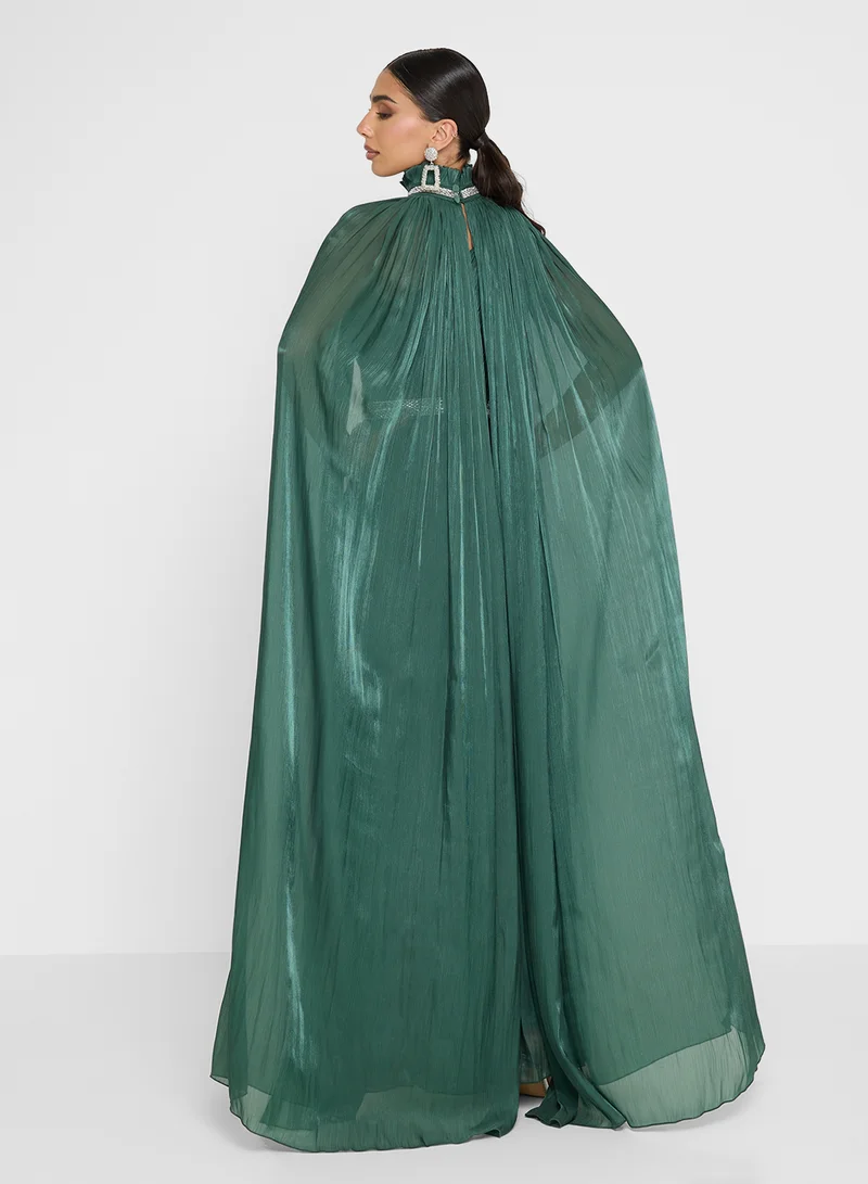 جولدن ابل 2Pcs Set Belted Maxi Dress