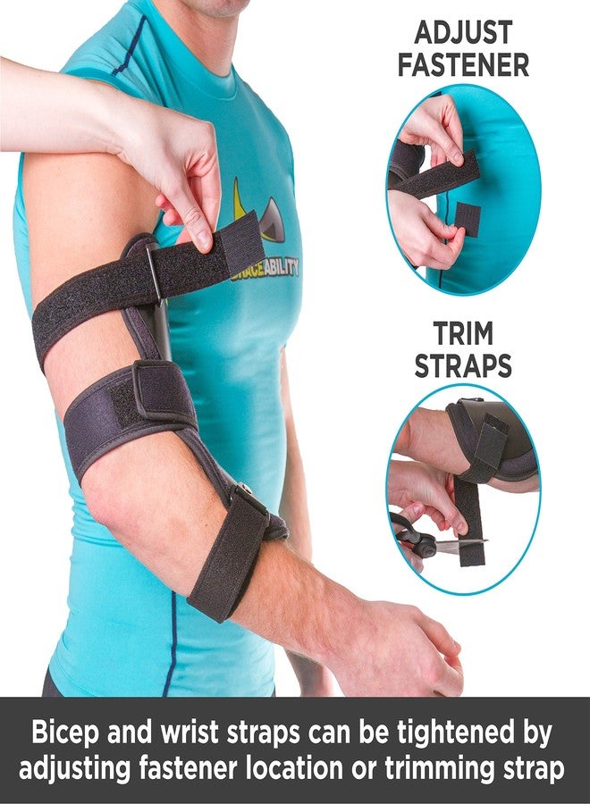 BraceAbility Cubital Tunnel Syndrome Elbow Brace | Splint to Treat Pain from Ulnar Nerve Entrapment, Hyperextended Elbow Prevention and Post Surgery Arm Immobilizer - L (LARGE/X-LARGE) - Image 5