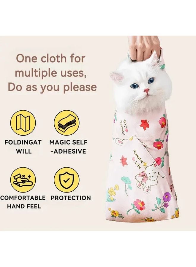 Cow Graffiti Cat Wrap Cloth 17 72x17 72 Inch Self Adhesive Grooming Medication Nail Care Portable - Image 2