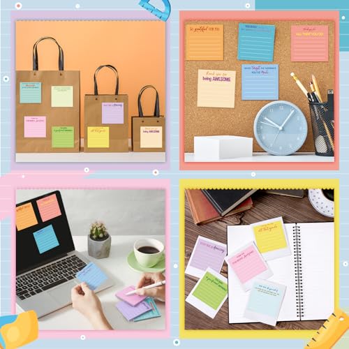 Yinder 24 Pcs Employee Appreciation Sticky Notes Xmas Gift Bulk Motivation Note Pads Mini Inspirational Note Gift for Teacher Nurse Staff Coworker Office Supply 3 x 3'' (Appreciation,Light Color) - Image 5