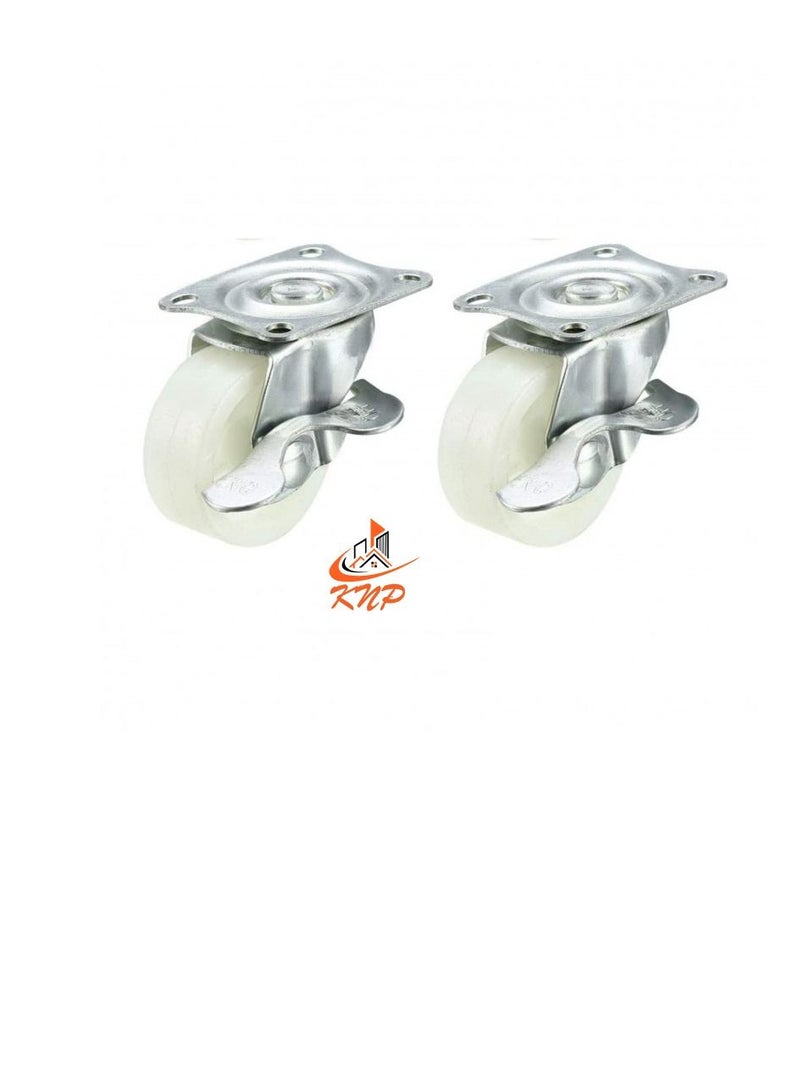 KNP Caster Wheel Nylon 1.5" With Break - Image 3