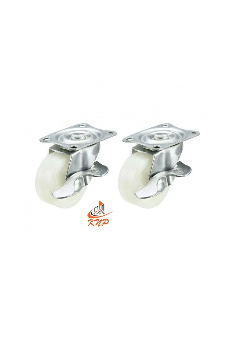 KNP Caster Wheel Nylon 1.5" With Break - Image 2