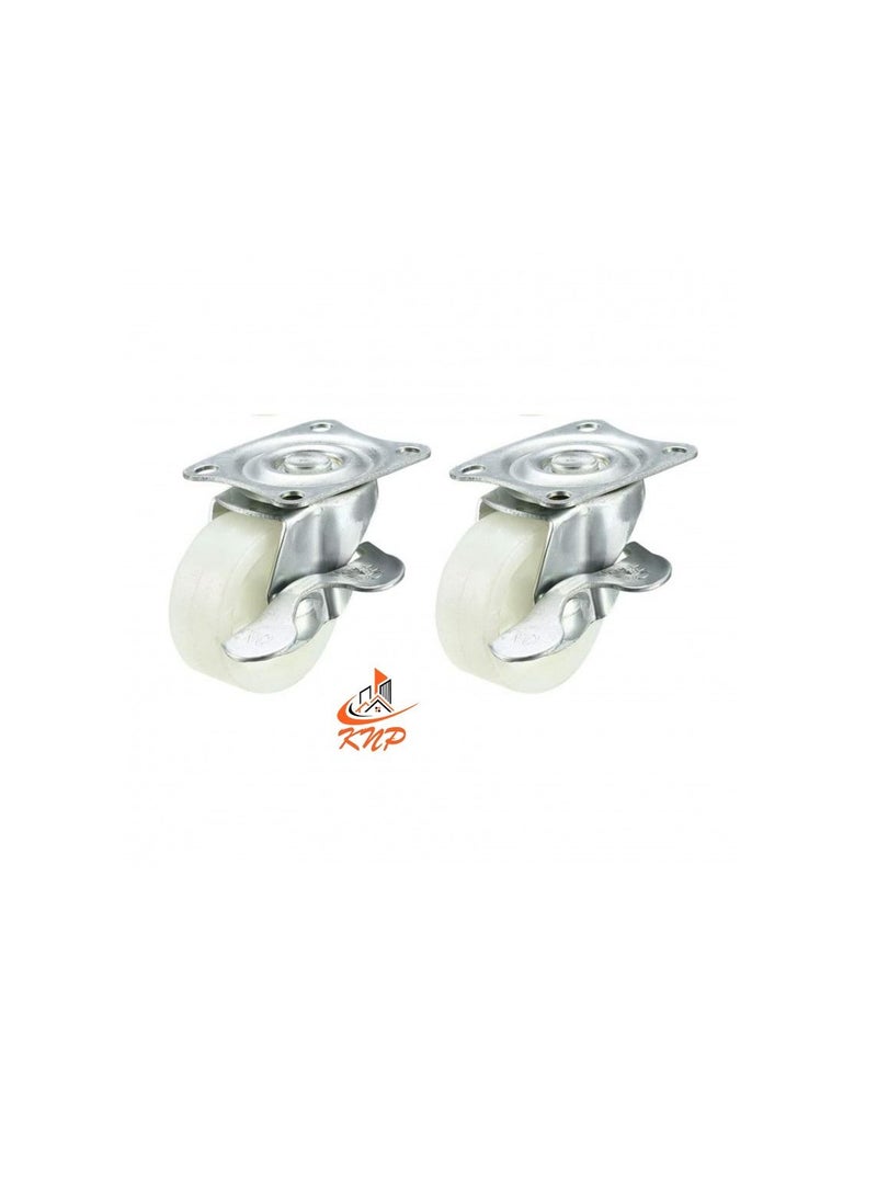 KNP Caster Wheel Nylon 1.5" With Break - Image 1