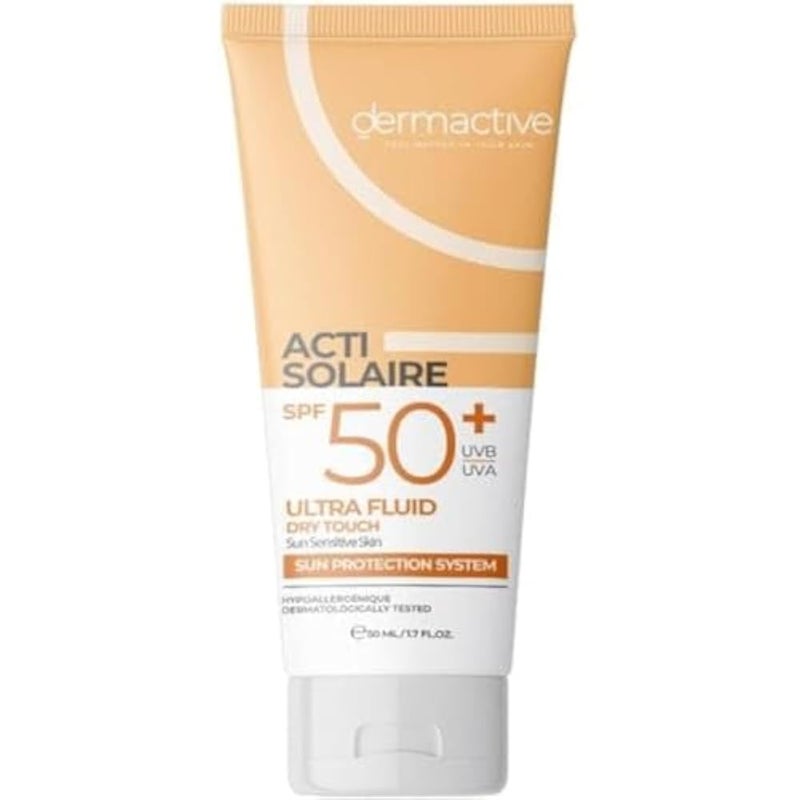 DERMACTIVE Acti-Solaire SPF50+ UVB/UVA Ultra Fluid Dry Touch – 50ml | Very High Sun Protection, Mattifying Finish, Lightweight Daily Wear - Image 1