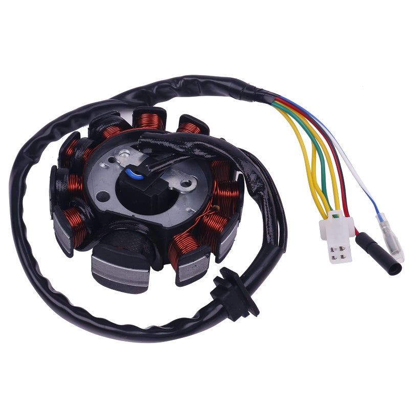 Glixal ATMT115511 GY6 125cc 150cc 180cc 200cc 11 Coil Magneto Alternator Stator for Chinese Scooter Moped ATV Go Kart Quads 152QMI 157QMJ Engine