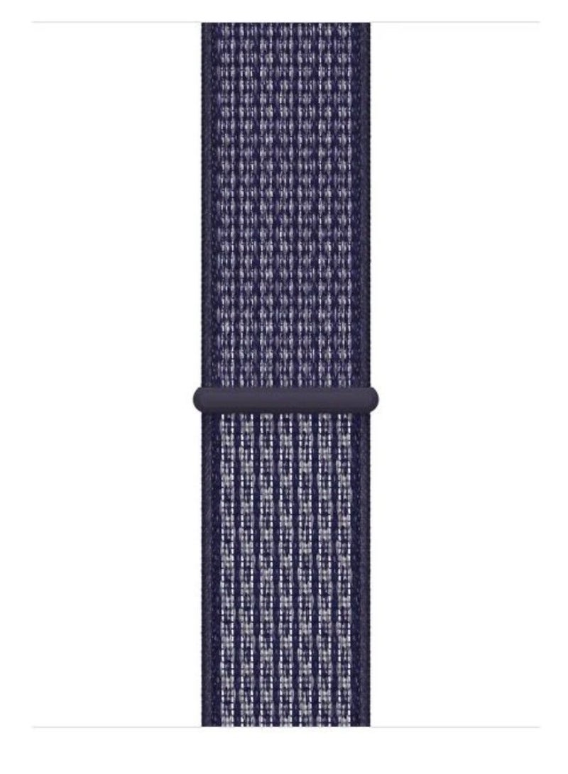 Watch Nylon Loop Band Compatible with Apple Watch 42mm 44mm 45mm 46mm 49mm, Soft Woven Sport Strap, Adjustable Replacement Wristband for Apple Watch Series Ultra / SE / Series 1/2/3/4/5/6/7/8/9/10/11- Purple - Image 3