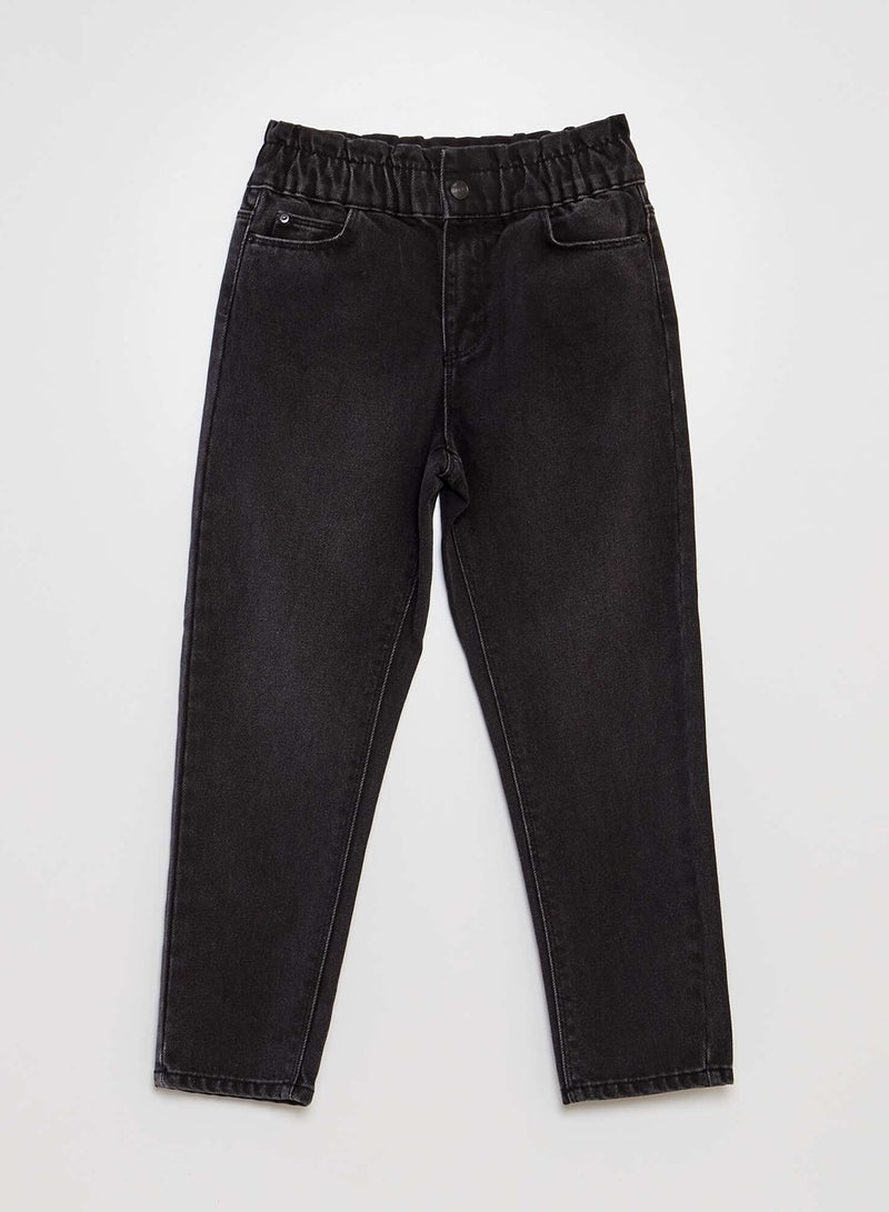 Kiabi Paperbag Jeans Black - Image 1