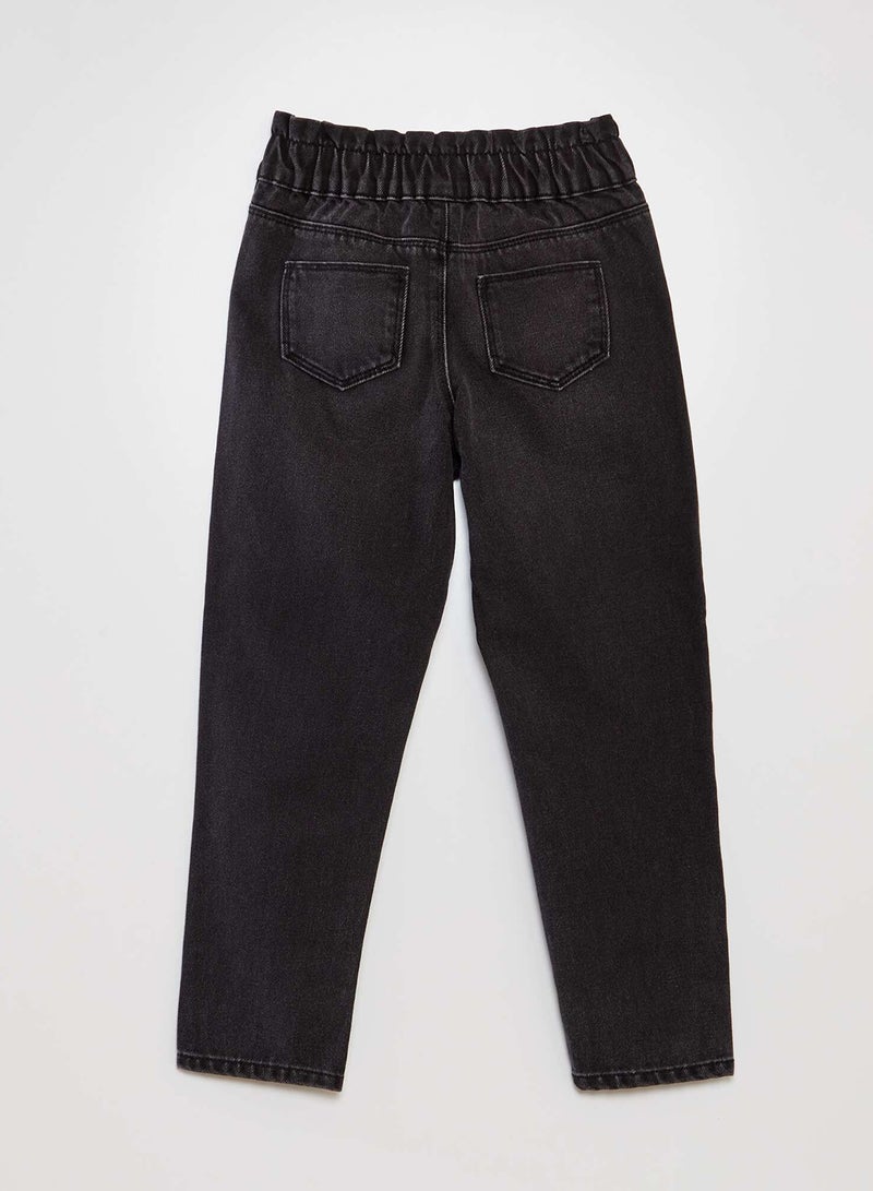 Kiabi Paperbag Jeans Black - Image 2