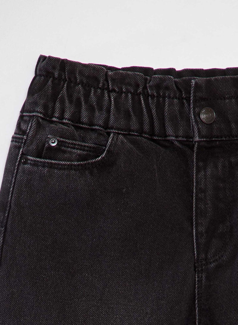 Kiabi Paperbag Jeans Black - Image 3