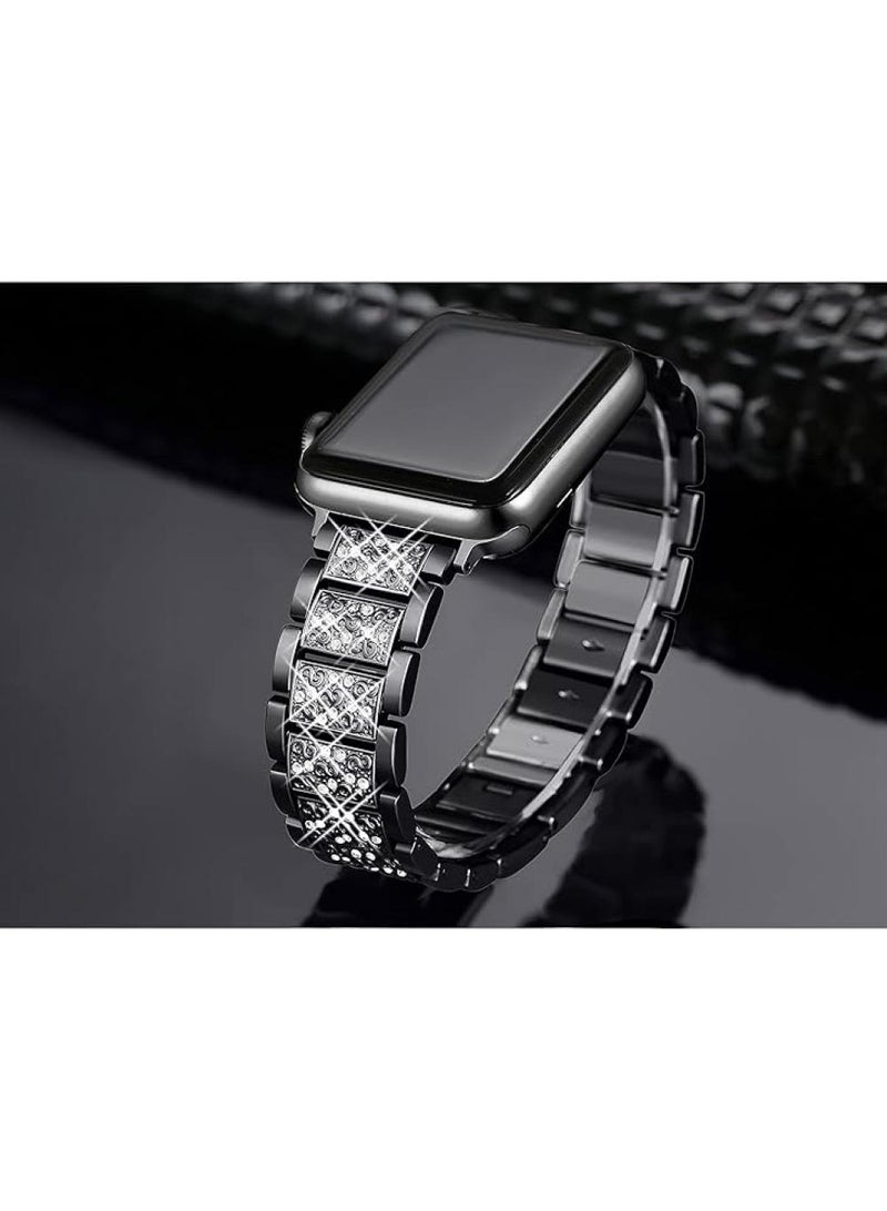 Y&D For Apple Watch 38/40/41mm Full Diamond Zinc Alloy Strap - Image 2