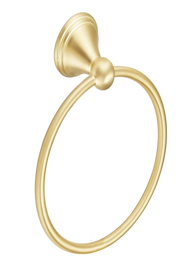 sagetta Brushed Gold Bathroom Hand Towel Holder Towel Ring 5.55-Inch Bath Towel Ring Diameter Wall Mount - Image 2