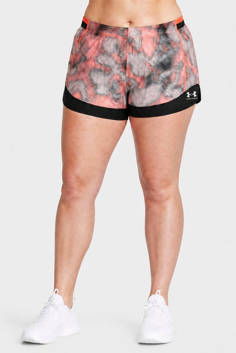 UNDER ARMOUR Women Fitted Fit Training Shorts, Multicolor - Image 1