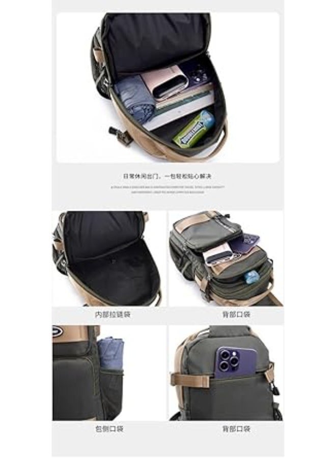 Men's multi-pocket shoulder bag for everyday use, work, and travel; single-strap chest bag with side and back pockets - Image 3