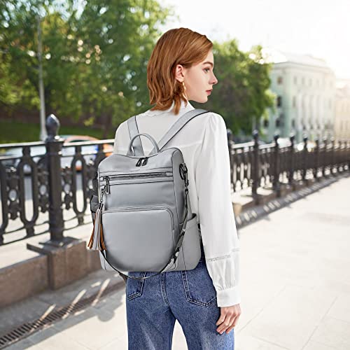 OPAGE Backpack Purse for Women Leather Fashion Designer Tassel Backpack Purse Ladies Shoulder Bag Travel Backpack Bag - Image 2