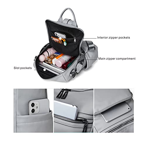 OPAGE Backpack Purse for Women Leather Fashion Designer Tassel Backpack Purse Ladies Shoulder Bag Travel Backpack Bag - Image 5
