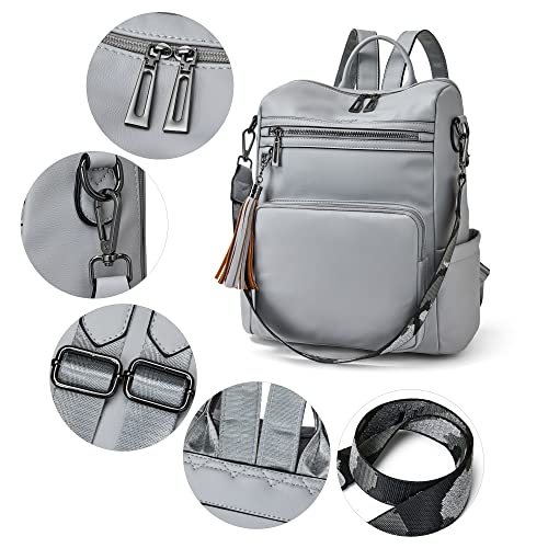 OPAGE Backpack Purse for Women Leather Fashion Designer Tassel Backpack Purse Ladies Shoulder Bag Travel Backpack Bag - Image 4