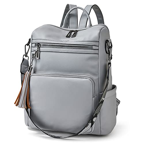 OPAGE Backpack Purse for Women Leather Fashion Designer Tassel Backpack Purse Ladies Shoulder Bag Travel Backpack Bag - Image 1