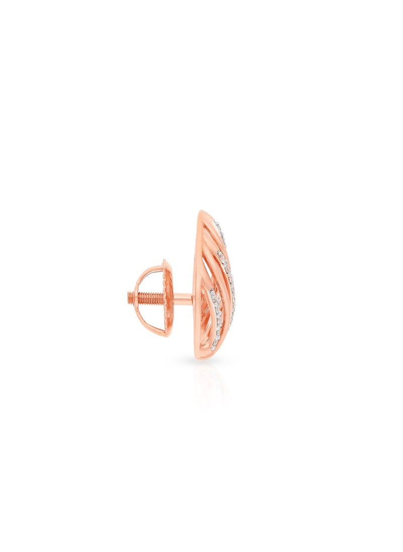 Malabar Gold and Diamonds - 18 Carat 750 Purity Rose Diamond Earring MNAAFD051ER1RVVSVS-GH for Women - Image 1