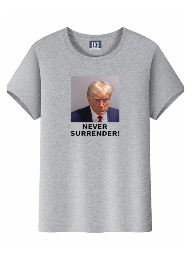 KUYING New Trump Print Short Sleeved Shirt - Image 1