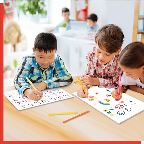Gethelud 8 Sheets Dry Erase Lined Whiteboard, Double Sided Ruled Writing Board & Handwriting Practice Tool for Classroom, School, Office Supplies Whiteboard (9” x 12”) - Image 5