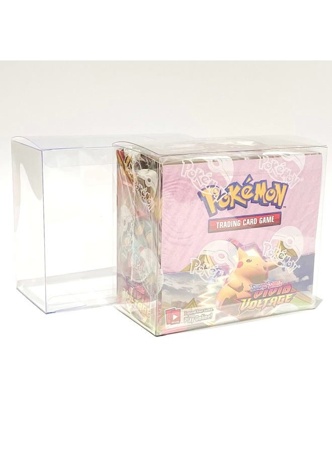 Fidelis Pokemon Booster Box Protective Case (5 Pack) - Clear Plastic Display Box for Booster Box, Convenient, Stackable Storage Solution for Collectors Gifts Pokemon Cards Protector - Image 5