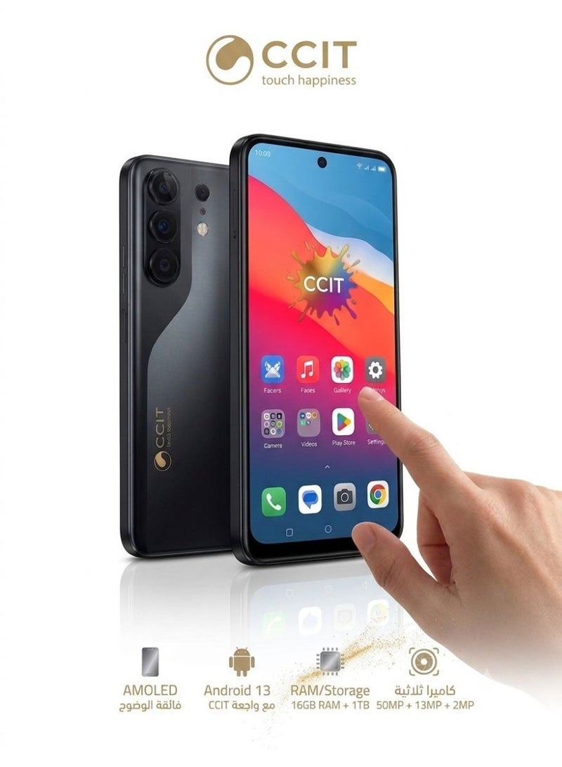 CCIT Smartphone CCIT CAMON 500 AMOLED 7.0 Inch Triple Camera 16GB RAM 1TB Storage Black - Image 3