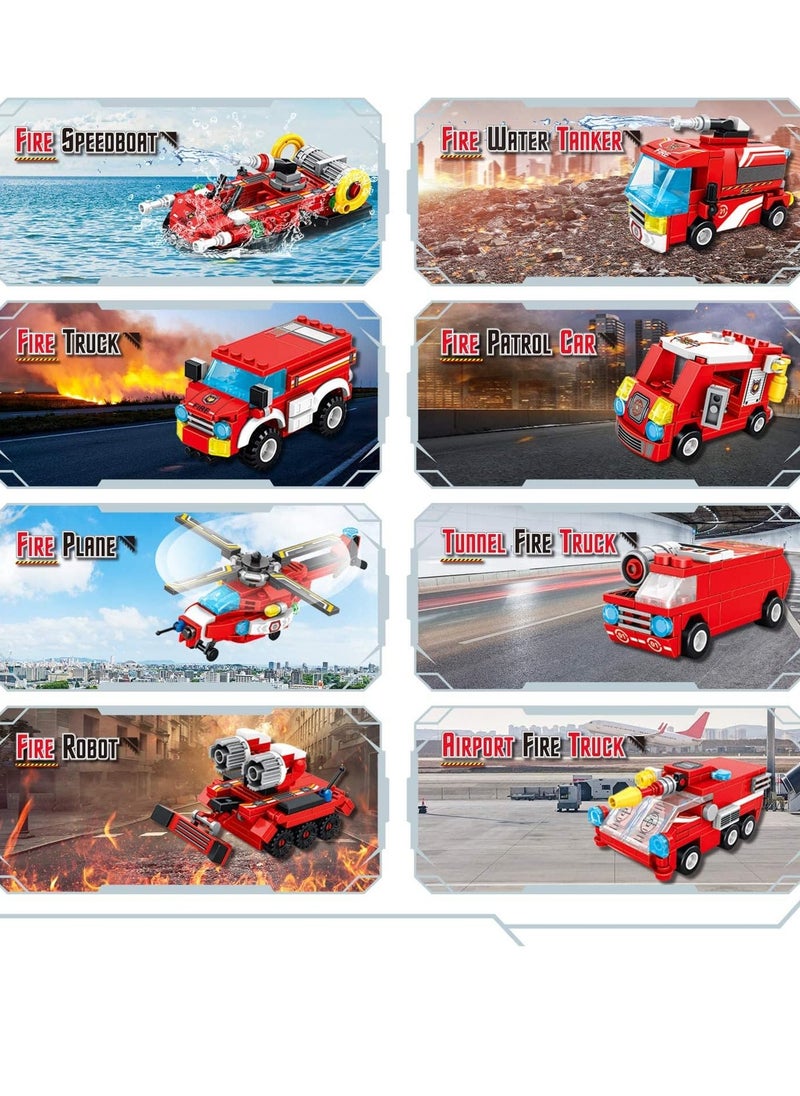 KASTWAVE Fire Robot STEM Building Toys, 836 PCS Creative Construction Truck Blocks Toys, 35 in 1 STEM Educational Building Bricks City Fire Rescue Vehicles Kit Gift for Kids for Boys Age 6+ Year Old  - Image 4