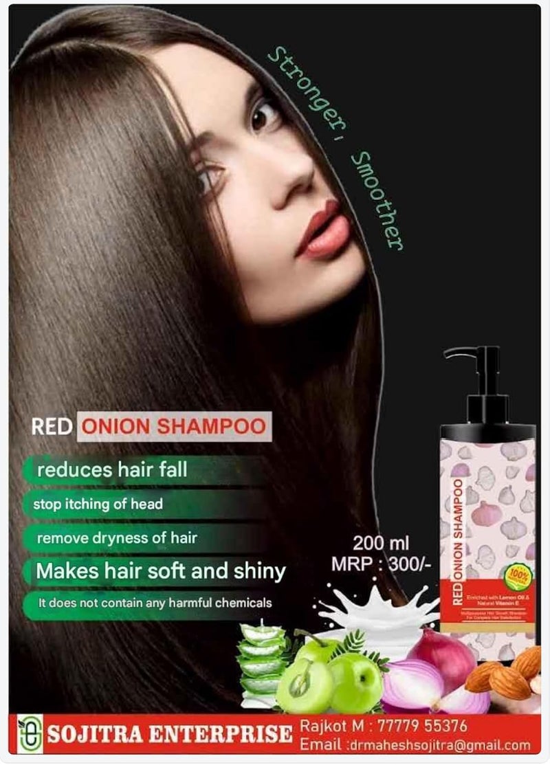 Generic RED ONION SHAMPOO Make Hair Stronger Smoother  - Image 2