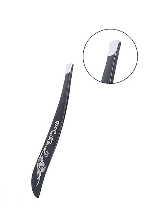 NIBEMINENT Eyebrows Tweezers Professional Stainless Steel Makeup Tools Black - Image 2