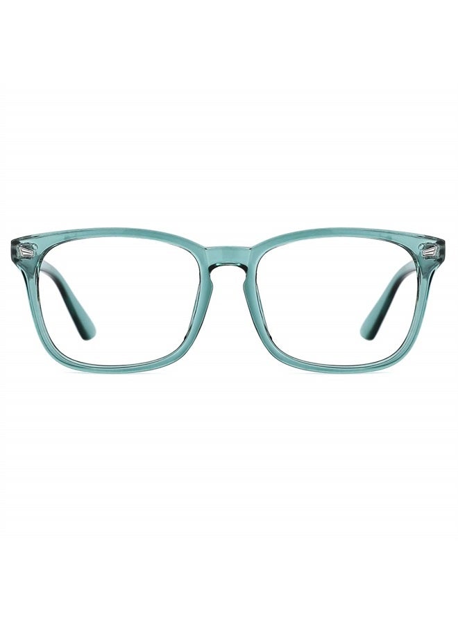 TIJN Blue Light Blocking Glasses for Women Men Clear Frame Square Nerd Eyeglasses Anti Blue Ray Computer Screen Glasses - Image 1