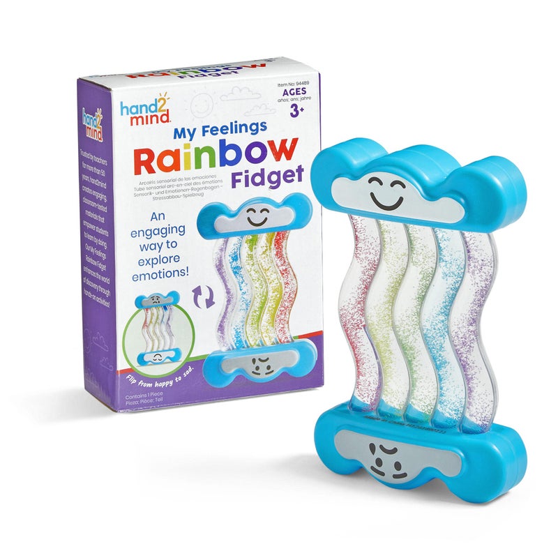 hand2mind My Feelings Rainbow Fidget Toddler Sensory Toys Quiet Fidgets Calm Down Corner Supplies Social Emotional Learning Calming Toys Preschool Classroom Must Haves Mindfulness for Kids - Image 4